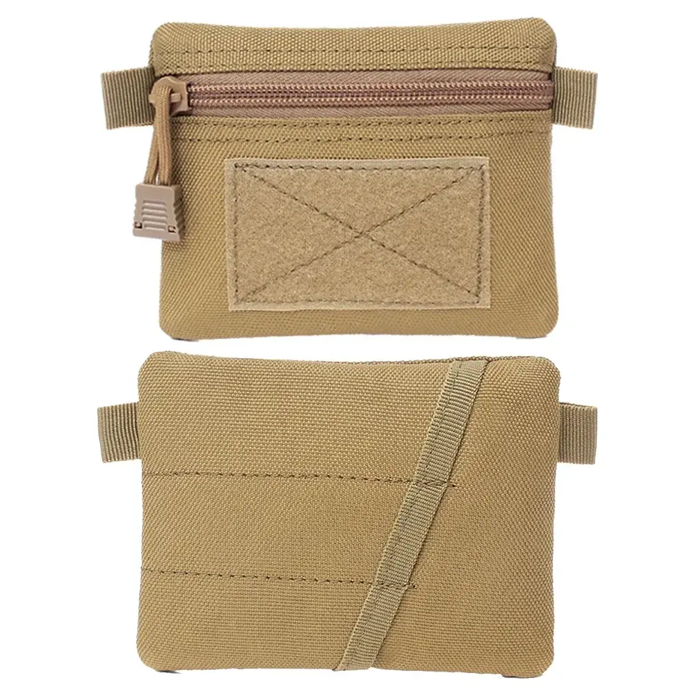 Outdoor Camping EDC Molle Wallet Waterproof Portable Travel Zipper Waist Pouch for Camping Hiking Hunting EDC Pouch