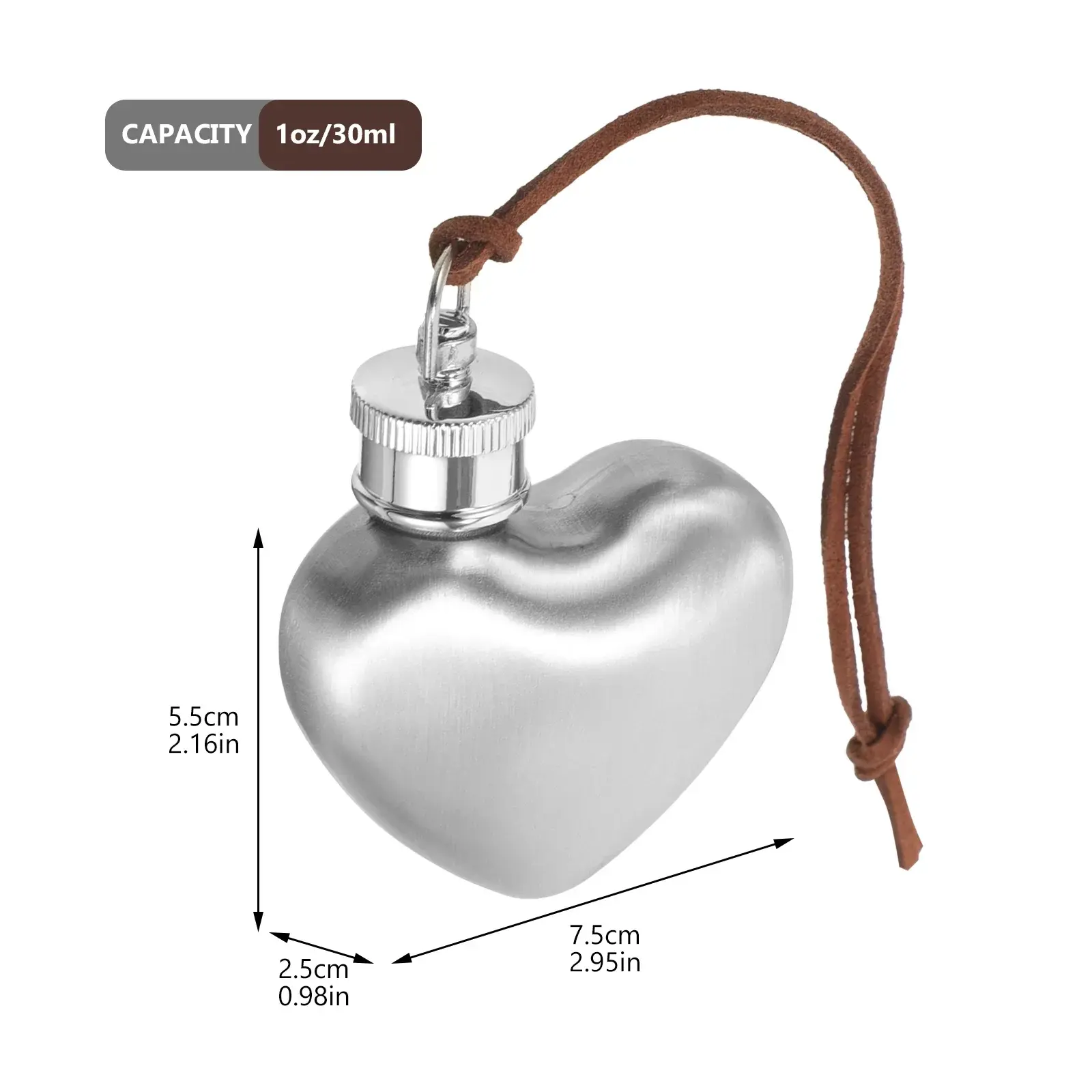 1PC Outdoor Hip Flask Portable Wine Pot Small Hip Flask Heart Shaped Flask Stainless Steel Wine Water Bottle Vodka Bottle