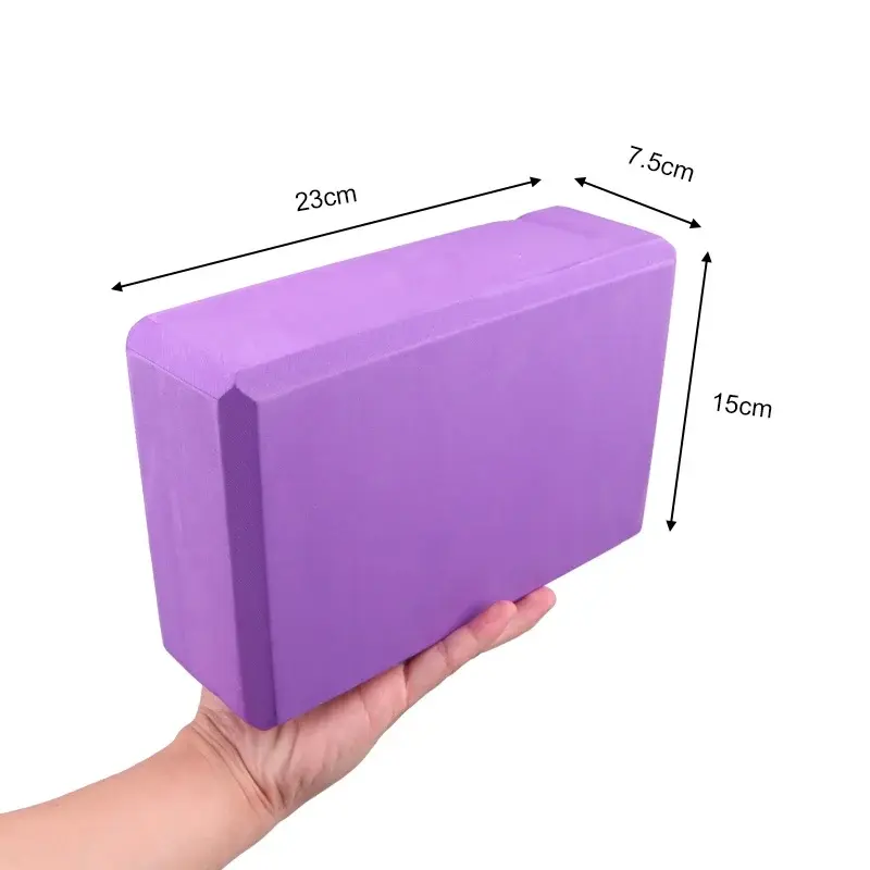 2pcs/1pcs EVA Gym Blocks Foam Brick Training Exercise Fitness Equipment Dance Yoga Auxiliary Tool Stretching Body Shaping