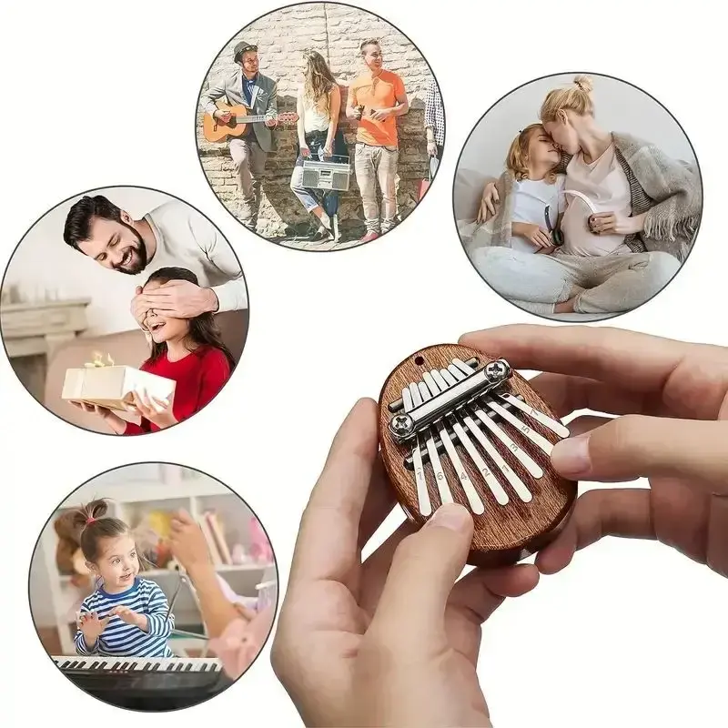 Piano Musical Instrument Convenient to Carry Thumb Piano Heart-shaped Crystal Thumb Piano for Party for Beginning Oboist