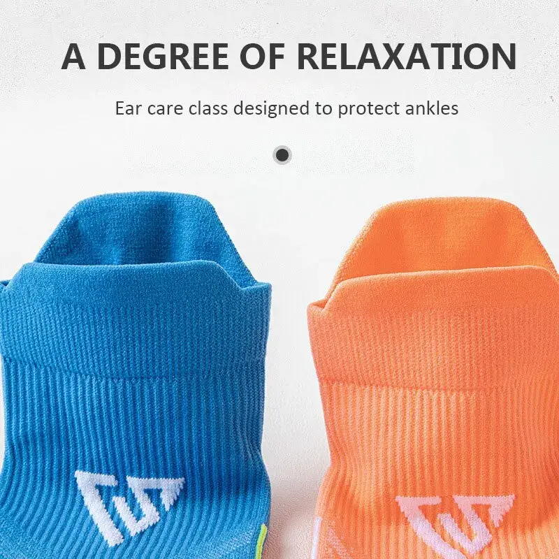 Marathon Running Socks for Men Women Cycling Sports Socks Gym Fitness Thickened Cushioned Short Tube Low Cut Boat Ankle Socks