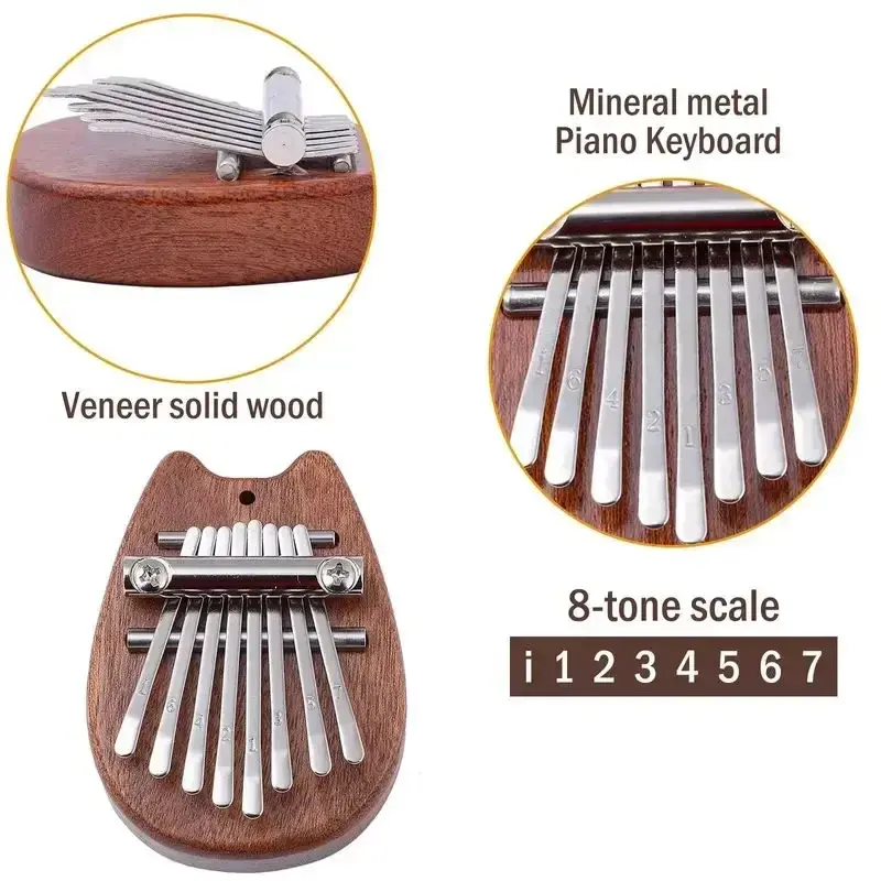 Piano Musical Instrument Convenient to Carry Thumb Piano Heart-shaped Crystal Thumb Piano for Party for Beginning Oboist