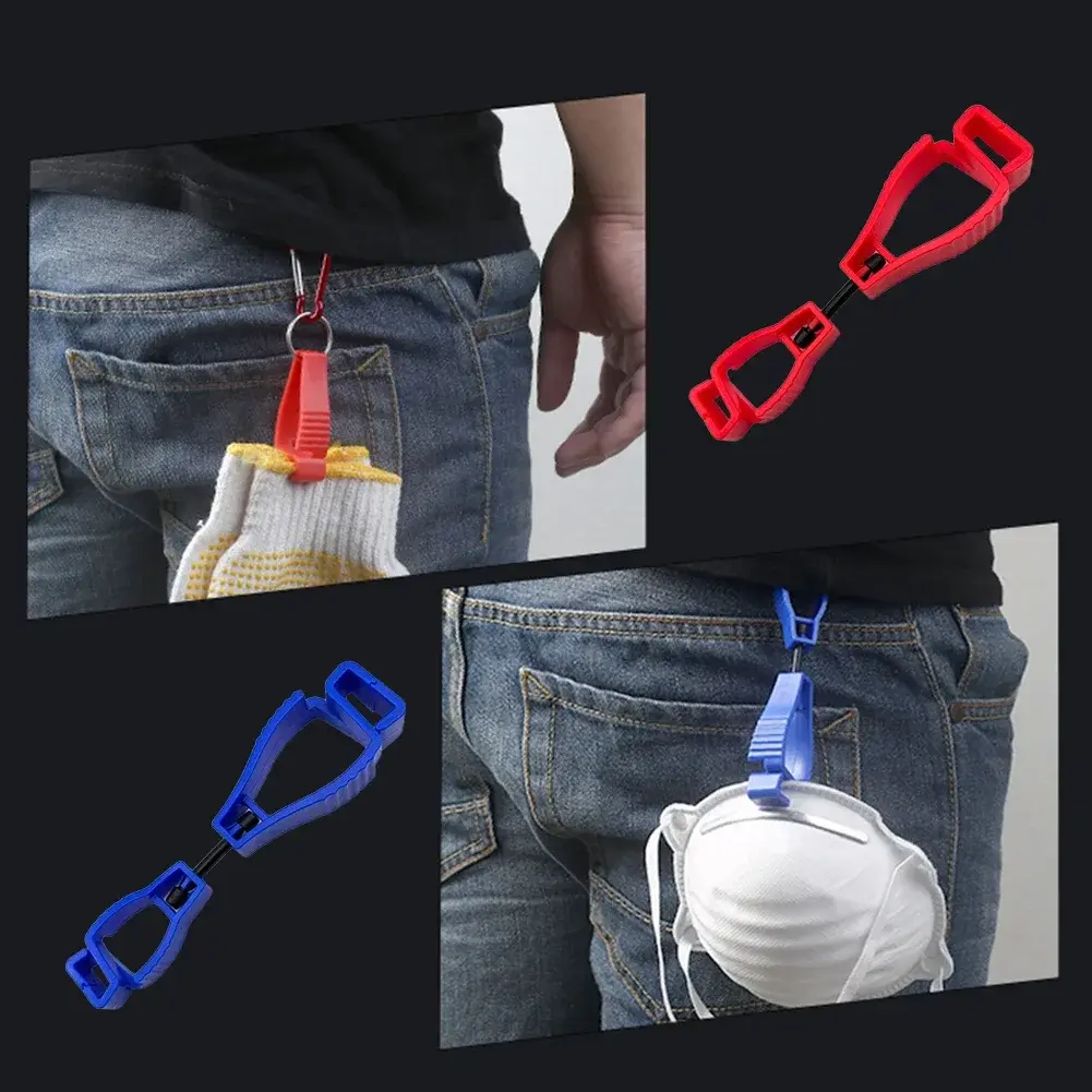 3pcs Multifunctional Glove Clip Holder Hanger Guard Labor Work Clamp Grabber Catcher Safety Work Tools Glasses Storage Hanger