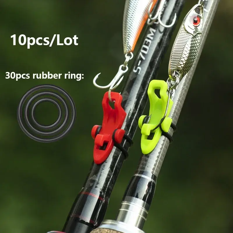1 Kit 3 Sizes Rings Fishing Jig Hooks Keeper Lure Holder Protector for Fishing Rod Fixed Bait Tools Portable Pocket Accessories