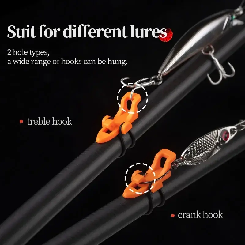 1 Kit 3 Sizes Rings Fishing Jig Hooks Keeper Lure Holder Protector for Fishing Rod Fixed Bait Tools Portable Pocket Accessories