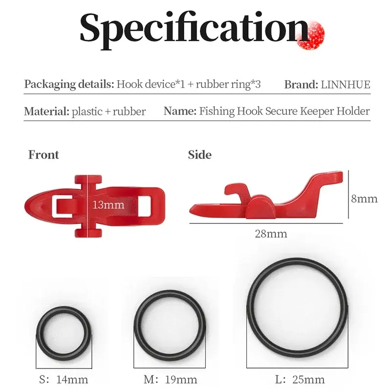1 Kit 3 Sizes Rings Fishing Jig Hooks Keeper Lure Holder Protector for Fishing Rod Fixed Bait Tools Portable Pocket Accessories