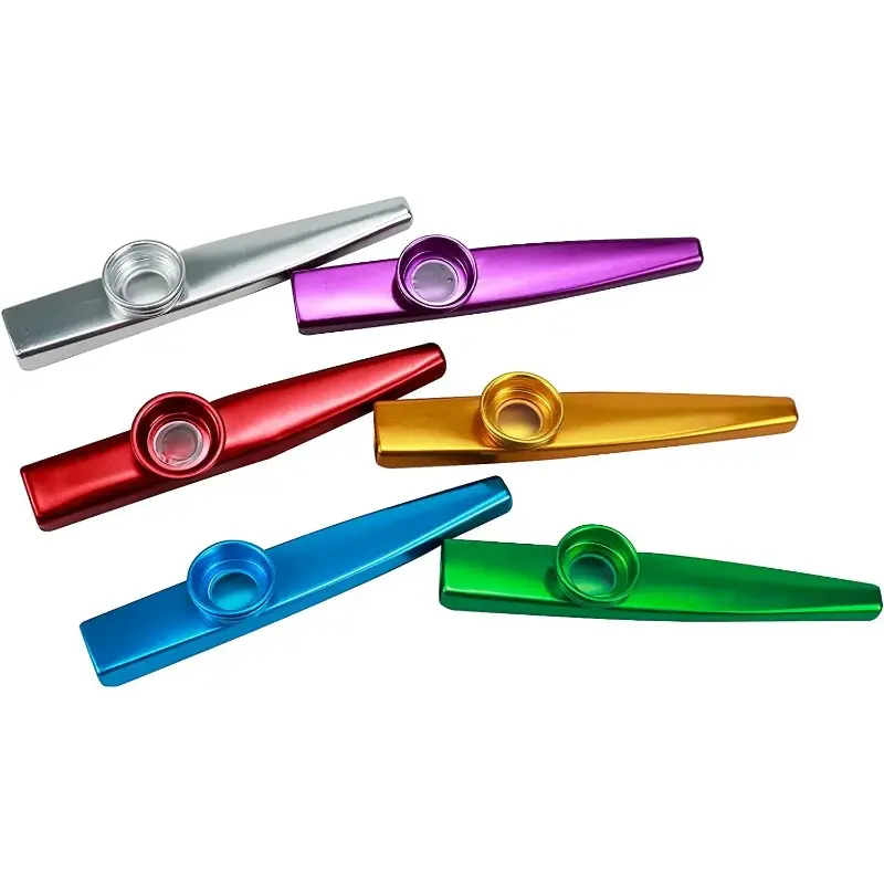 Metal Kazoo Musical Instruments Flutes Diaphragm Mouth Kazoos Musical Instruments Good Companion for Guitar