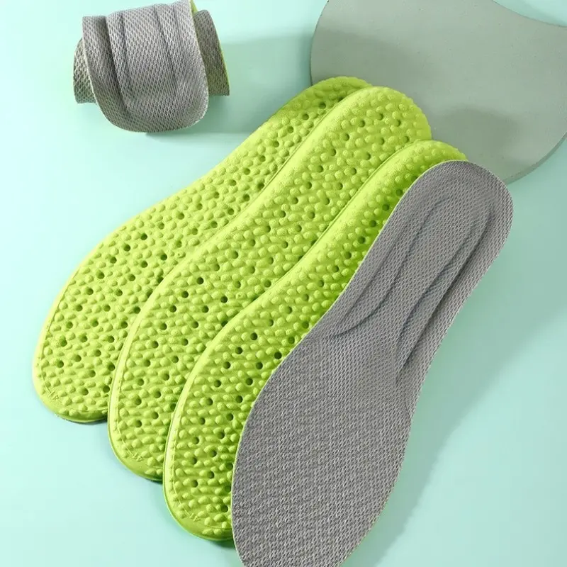 2PCS Feet Orthopedic Shoe Sole Running Soft Memory Foam Insoles For Shoes Men Women Deodorant Absorb-Sweat Massage Sport Insole