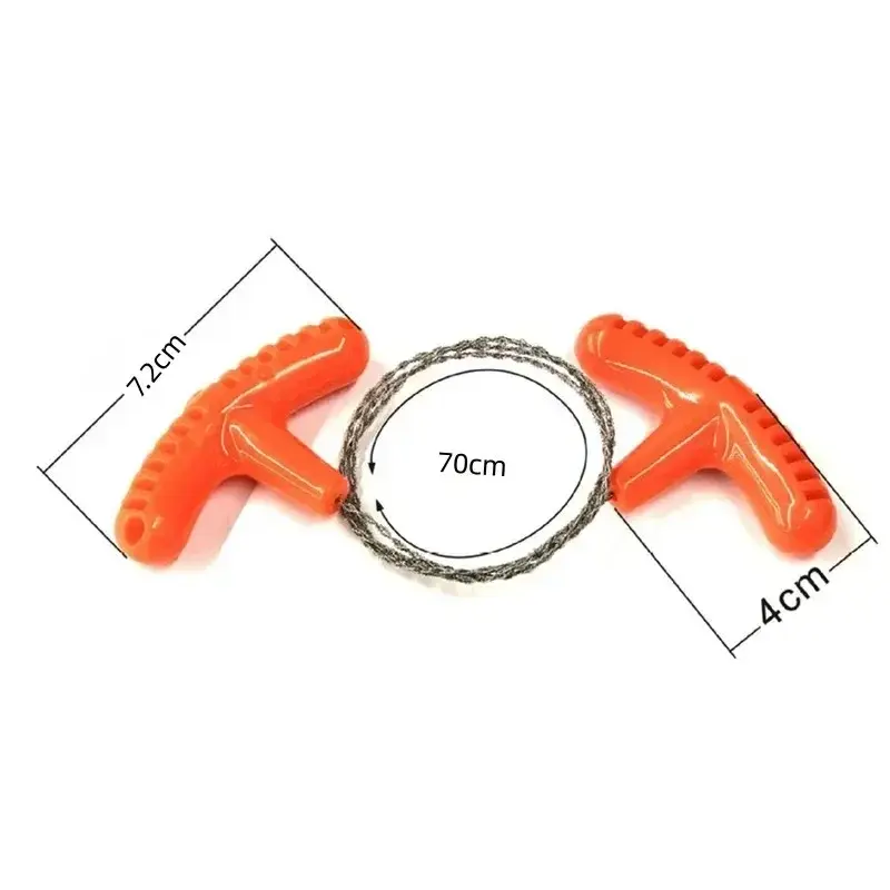 Outdoor Manual Hand Steel Wire Saw Hand Chain Saw Cutter Portable Travel Camping Emergency Gear Steel Wire Kits Survival Tools