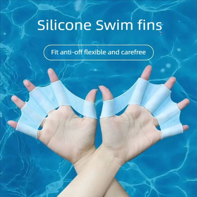 Silicone Swimming Fins Flipper Men Women Child Swim Pool Sport Professional Training Finger Hand Webbed  Diving Gloves Accessory