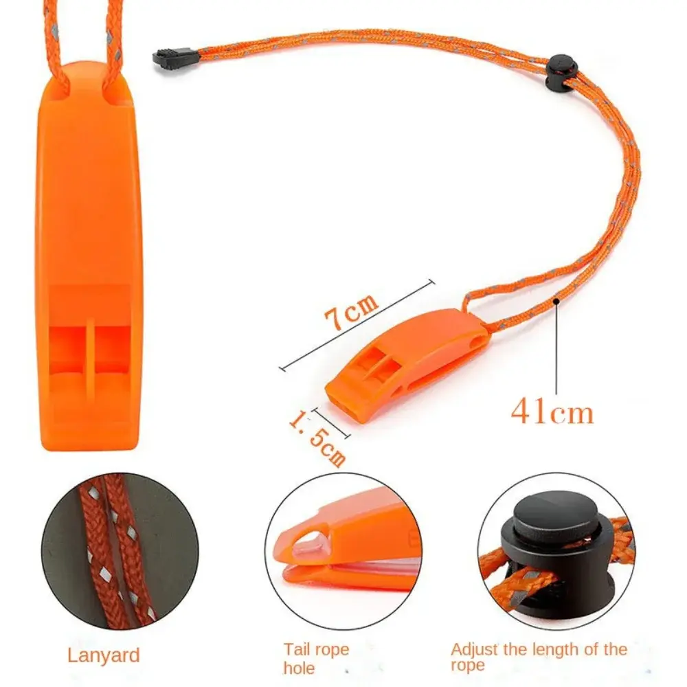 Outdoor Survival Whistle Camping Hiking Rescue Emergency Whistle Diving Football Basketball Match Whistle Anti loss Clip