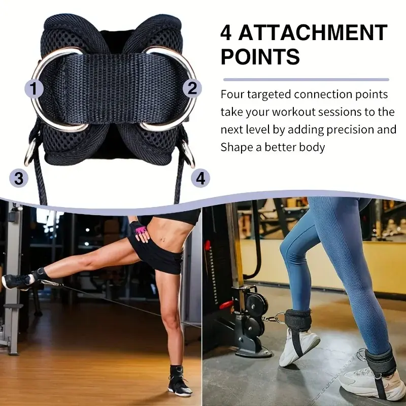 Padded Ankle Straps Ankle Straps for Cable Machines Double D-Ring Fitness Ankle Cuffs for Gym Workouts Rebate Leg Extensions