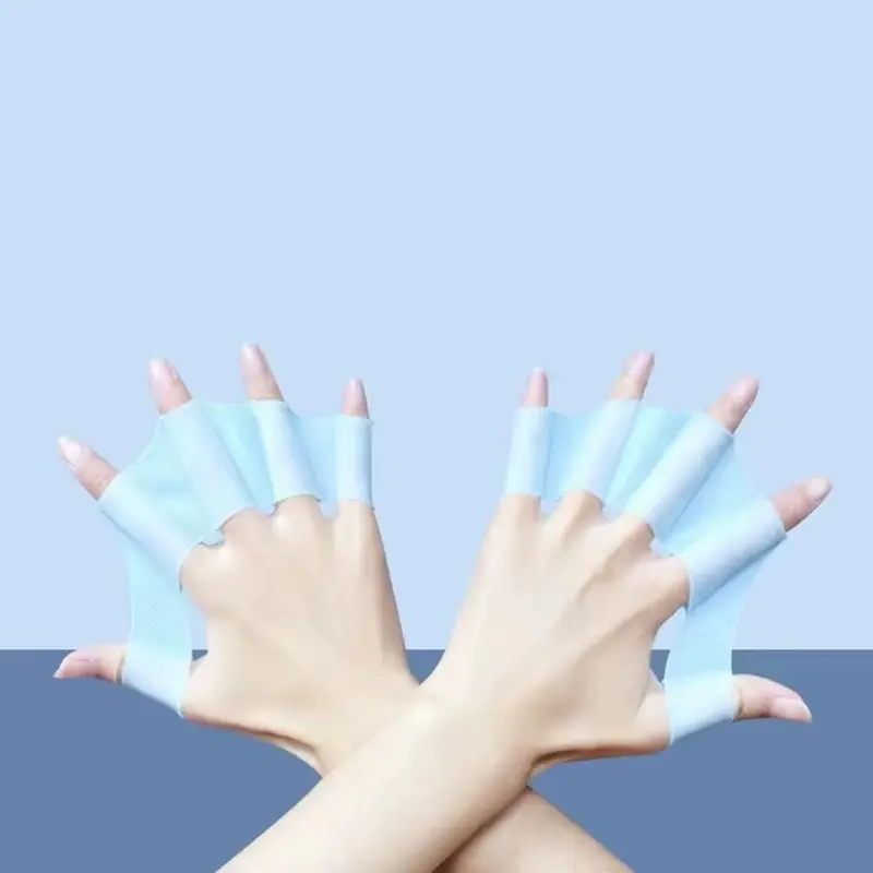 Silicone Swimming Fins Flipper Men Women Child Swim Pool Sport Professional Training Finger Hand Webbed  Diving Gloves Accessory