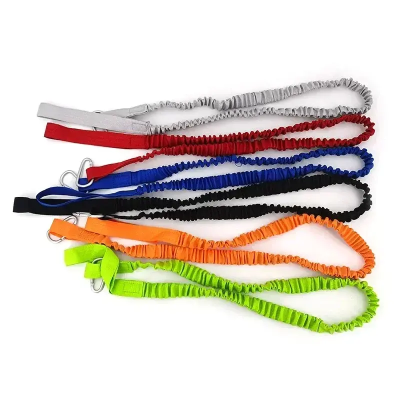 Elastic Kayak Paddle Leash Adjustable With Safety Hook Fishing Rod Pole Coiled Lanyard Cord Tie Rope Rowing Boat Accessories
