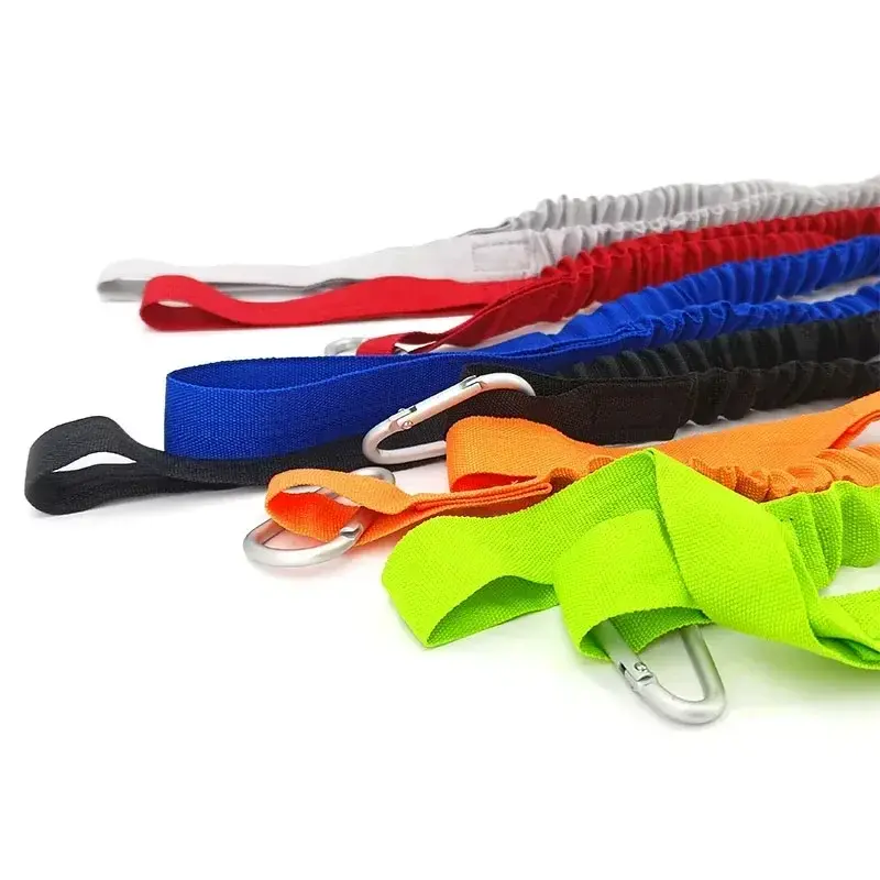 Elastic Kayak Paddle Leash Adjustable With Safety Hook Fishing Rod Pole Coiled Lanyard Cord Tie Rope Rowing Boat Accessories