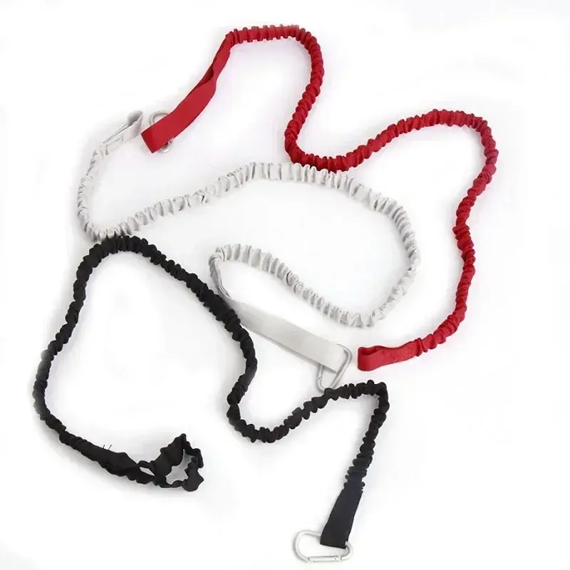 Elastic Kayak Paddle Leash Adjustable With Safety Hook Fishing Rod Pole Coiled Lanyard Cord Tie Rope Rowing Boat Accessories
