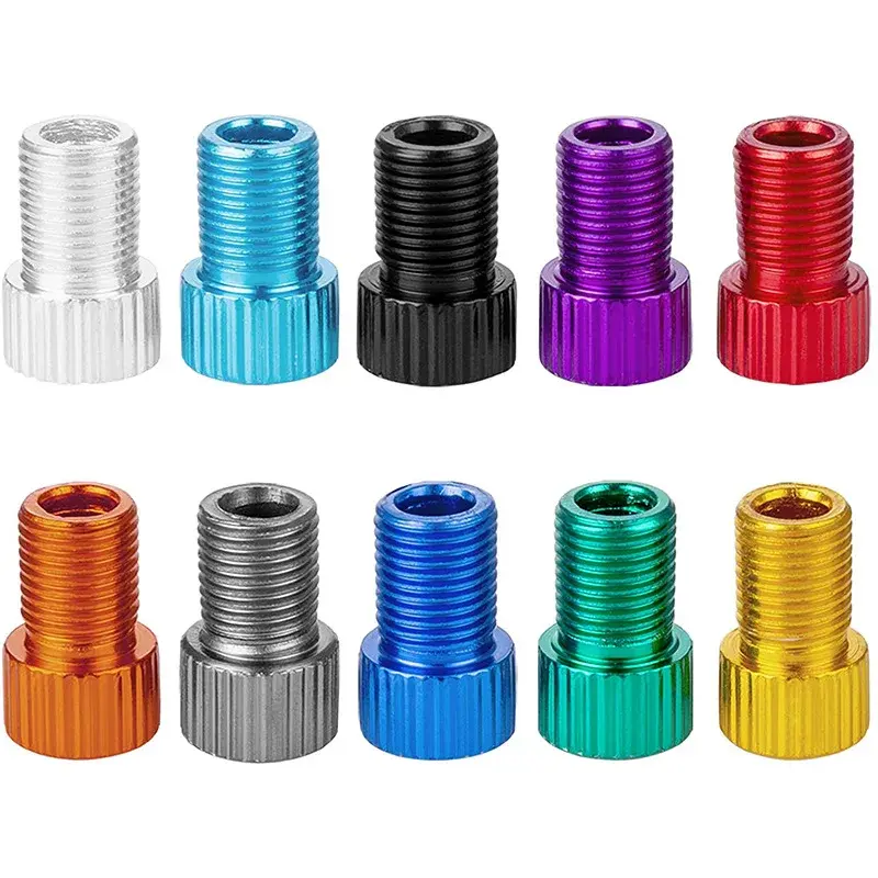 10 Colour Aluminum Bicycle Bike Valve Converter Car Valve Adapter