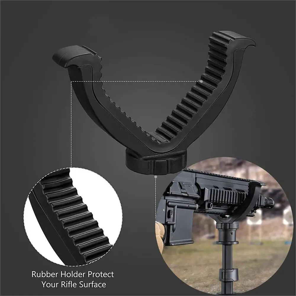Outdoor Camera V Joch Top Mount Lightweight Holder Holder Attachment with 1/4 "Thread for Hunting One Leg Tripod