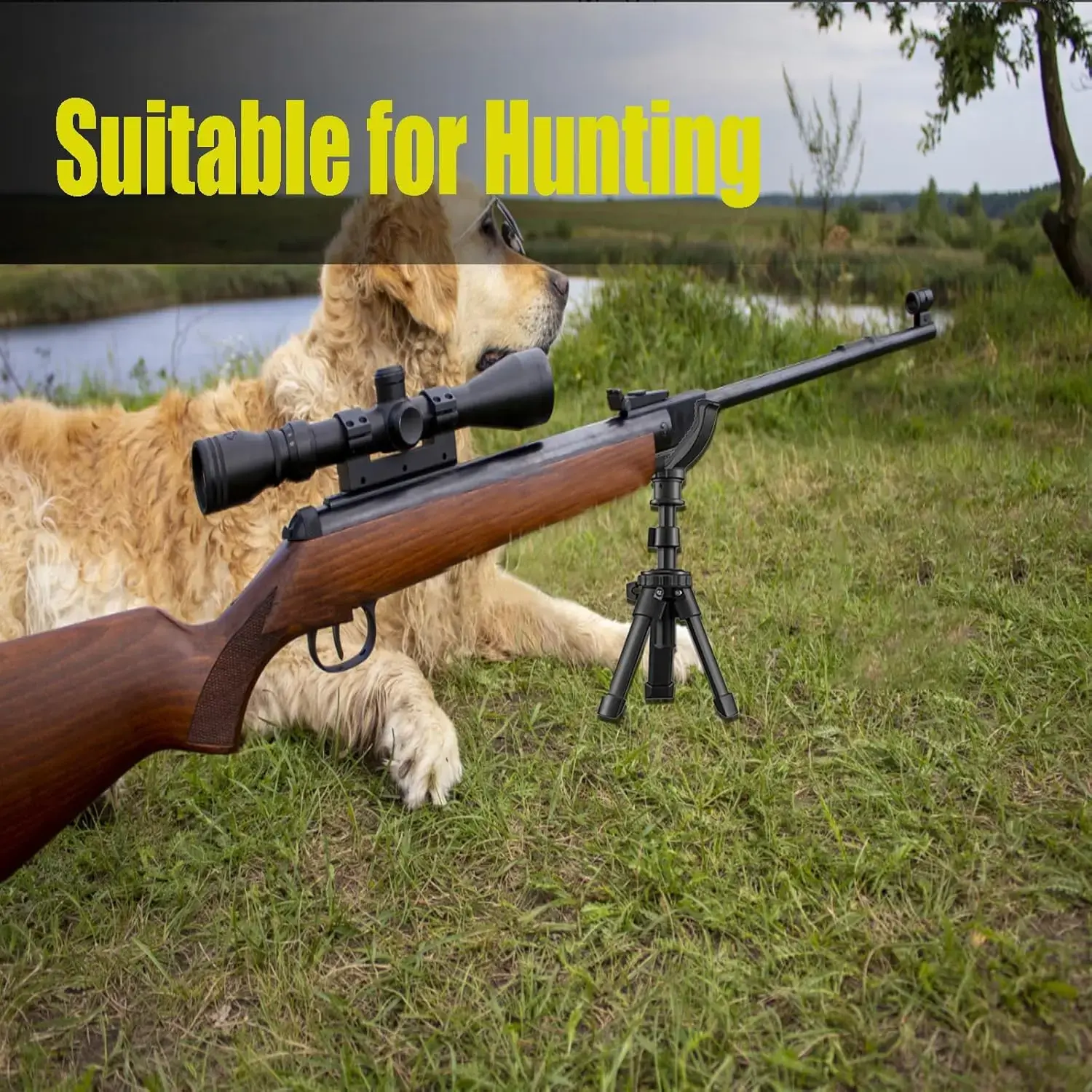 Outdoor Camera V Joch Top Mount Lightweight Holder Holder Attachment with 1/4 "Thread for Hunting One Leg Tripod