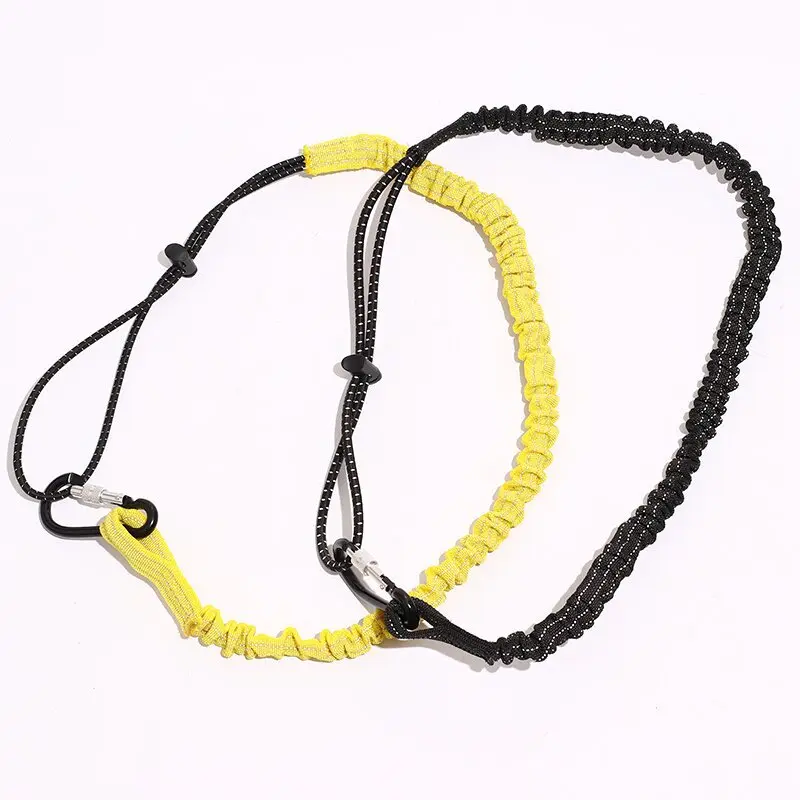 Safety Bungee Tether Tool Lanyard With Carabiner Hook Climbing Working Anti-Falling Safety Rope Aerial Work Climbing Accessories