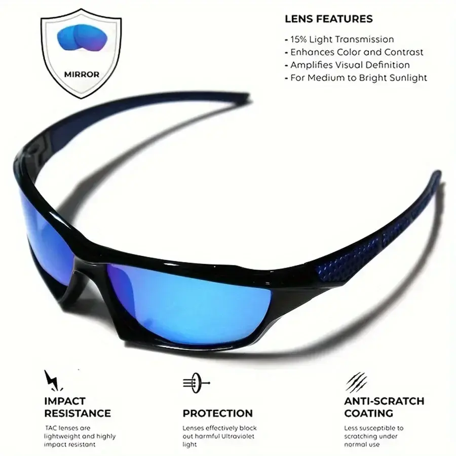 Fashion Sports Sunglasses Polarized UV Protection Men and Women UV400 Eyewear Anti-Glare Fishing Cycling Sun Glasses Gafas DeSol