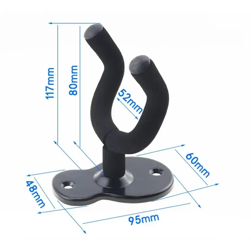 Rotatable Metal Guitar Hanger Hook Holder Wall Mount Stand Rack Bracket Display Guitar Bass Screws Accessories