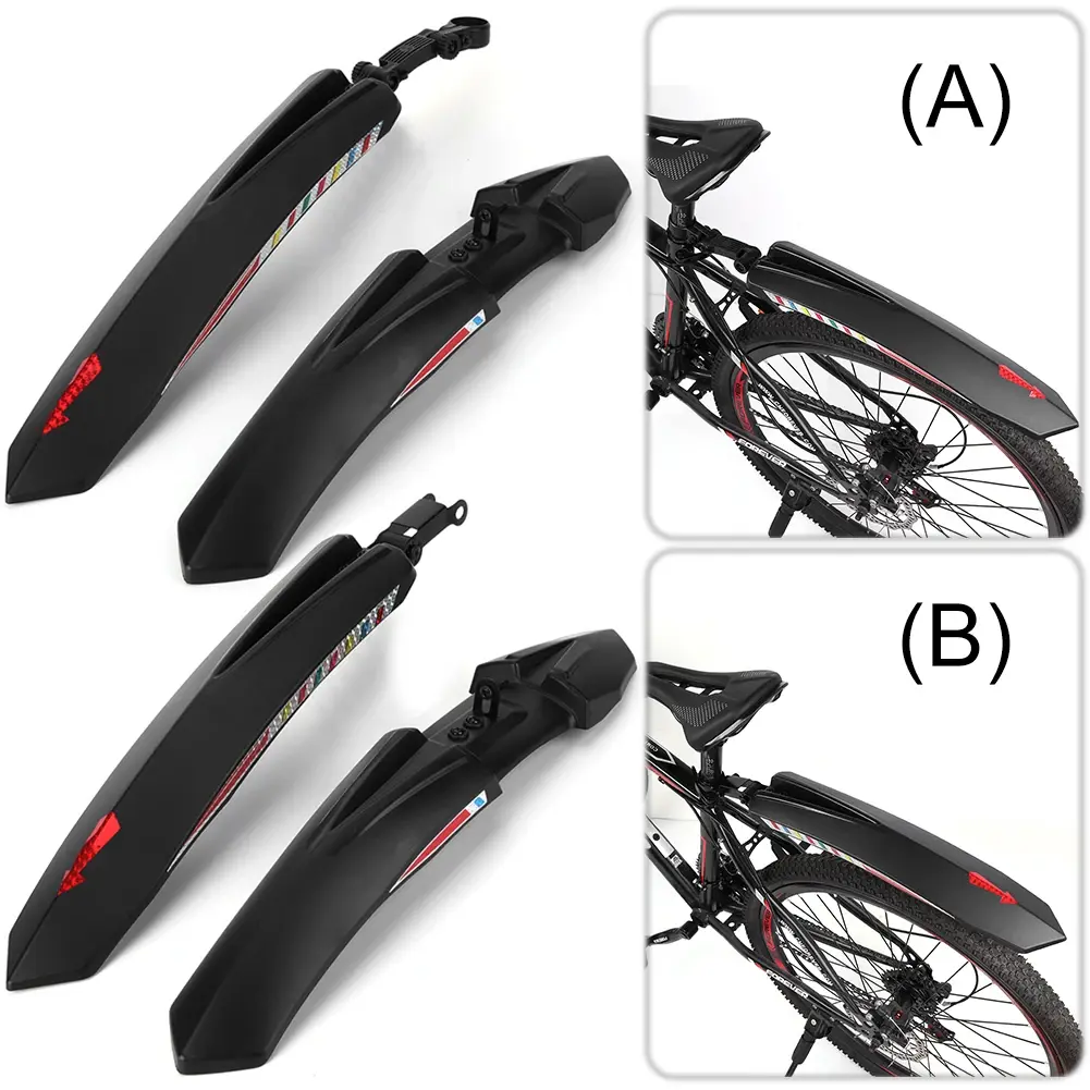 Bike Fenders Mudguard with Reflective Sticker Bicycle Splash Guard Universal Bike Mud Guard Fender for 26 27.5 29 Inch Bike