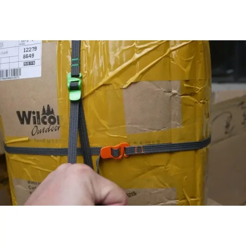 Camping Outdoor Travel Equipment Durable Quick Release Luggage Strap with Stainless Steel Buckle Hook Release Type Gear