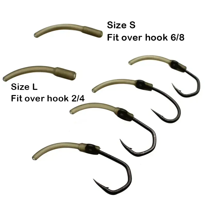 20pcs Carp Fishing Hook Kickers D Rig Kicker Aligners Hooks Sleeves Rigs Long Kicker Accessories End Terminal Tackle