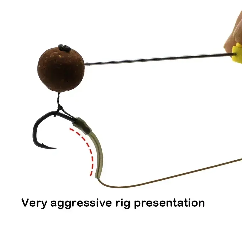 20pcs Carp Fishing Hook Kickers D Rig Kicker Aligners Hooks Sleeves Rigs Long Kicker Accessories End Terminal Tackle