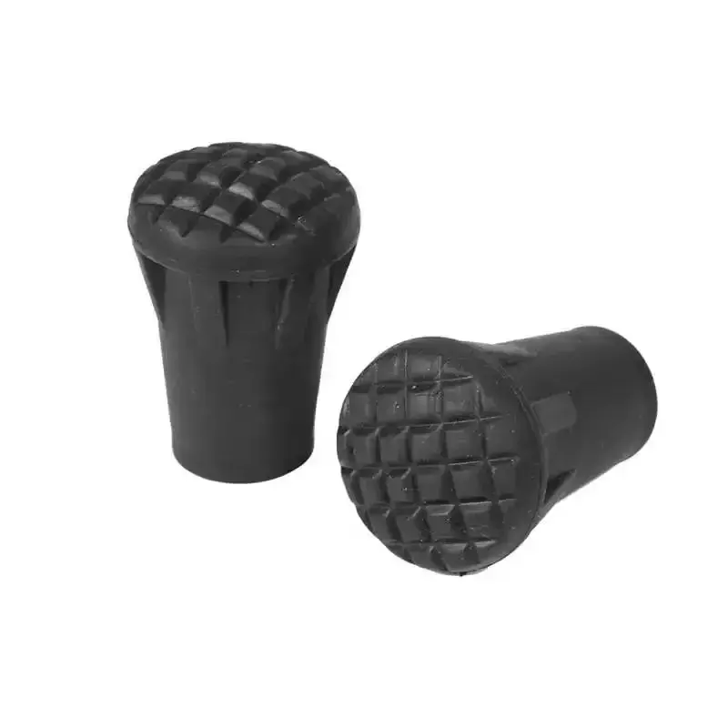 2/5PC Non-Slip Trekking Pole Nordic Walking Stick Cane Climb Replacement Alpenstock Outdoor Camp Hiking Protector Cap Tip Rubber