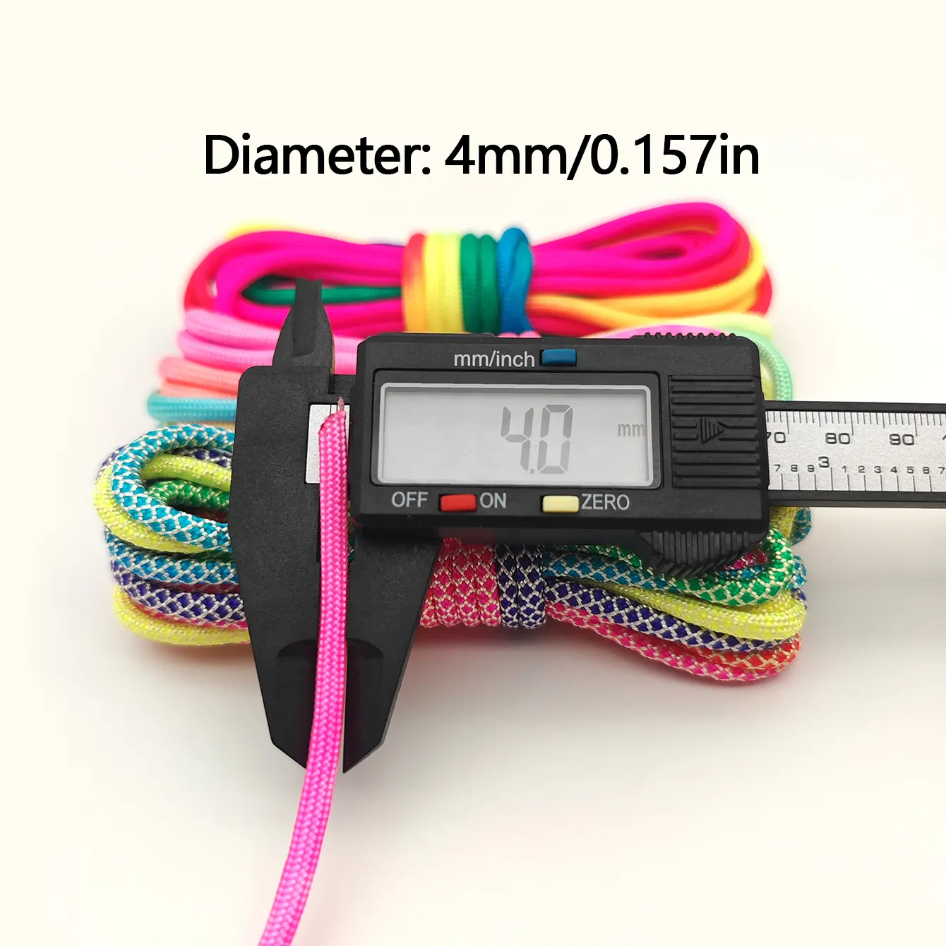 3Pcs of 3m Rainbow Paracord with 3 Plastic Buckles Perfect for Outdoor Activities, DIY Projects, and Pet Accessories