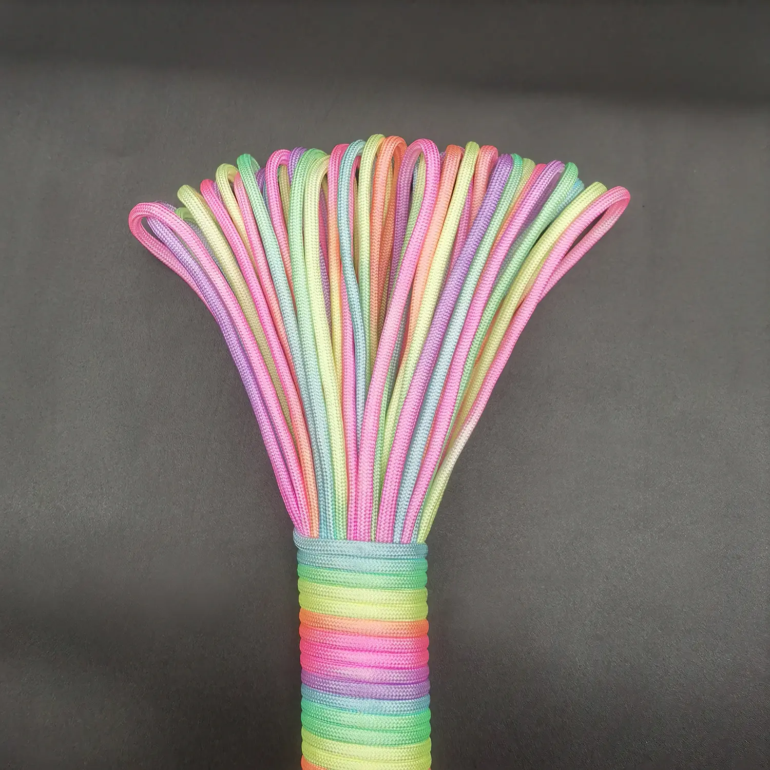 5m/10m/31m,2mm/3mm/4mm diameter Rainbow rope 7 strands parachute rope Climbing camping survival gear parachute rope bracelet