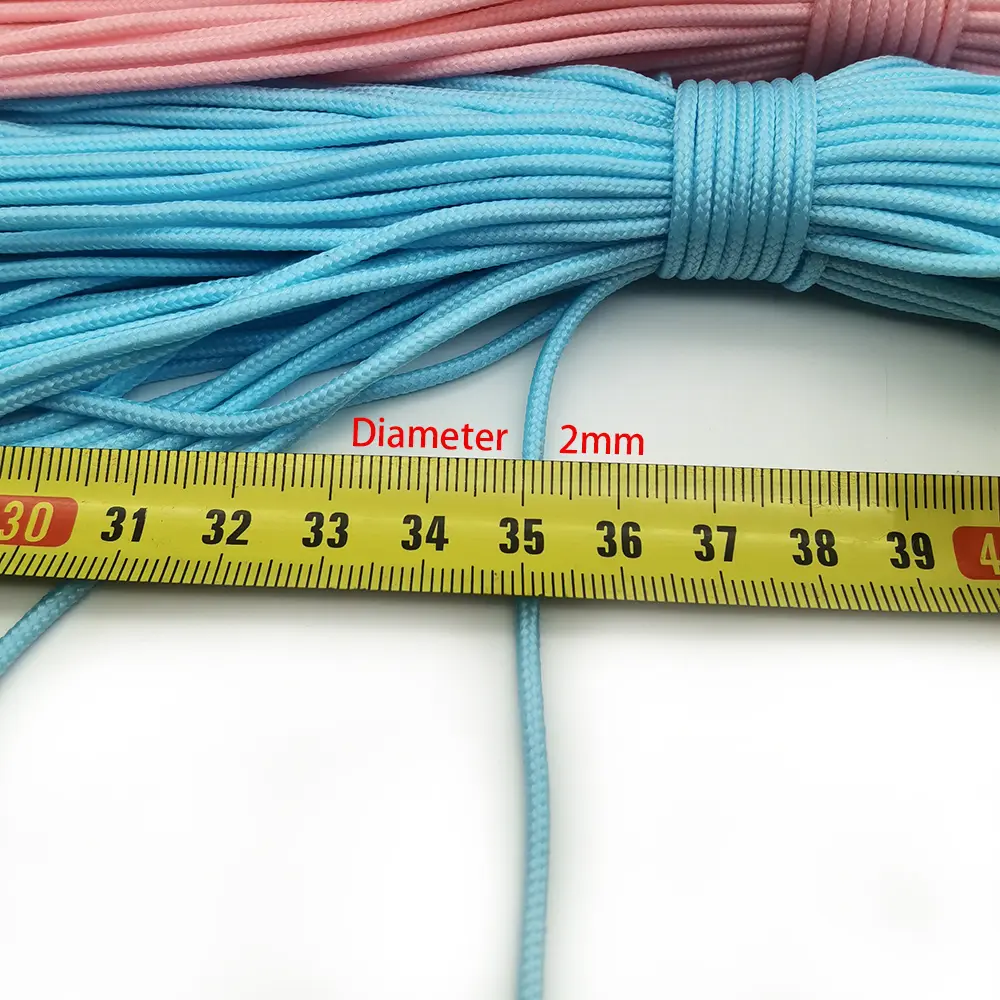 100 Meters 2mm Luminous Paracord Solid Parachute Cord Lanyard Rope One Strand Climbing Camping Survival Equipment Paracord