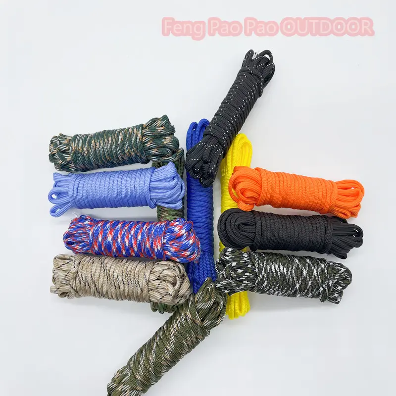 250 Colors Paracord 550 Rope Type III 7 Stand 100FT 50FT Paracord Cord Rope Survival kit Wholesale