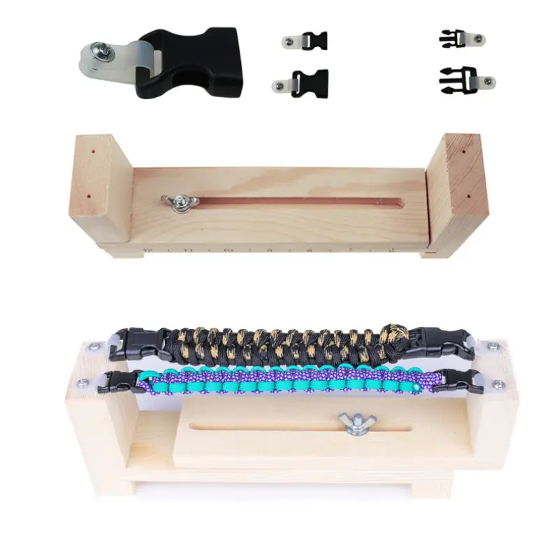 DIY jig solid wood paracord bracelet maker knitting tool Knot Braided Parachute cord Weaving Tools Wristband braiding device