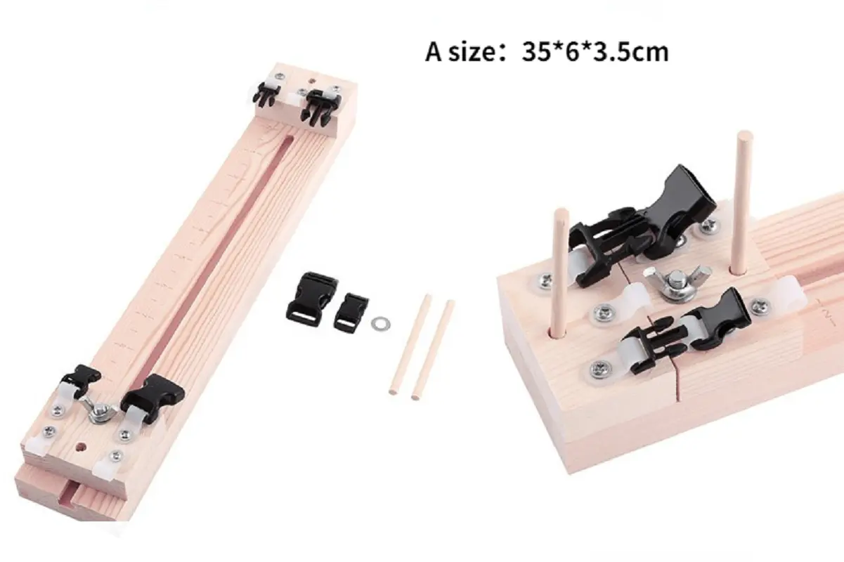 DIY jig solid wood paracord bracelet maker knitting tool Knot Braided Parachute cord Weaving Tools Wristband braiding device