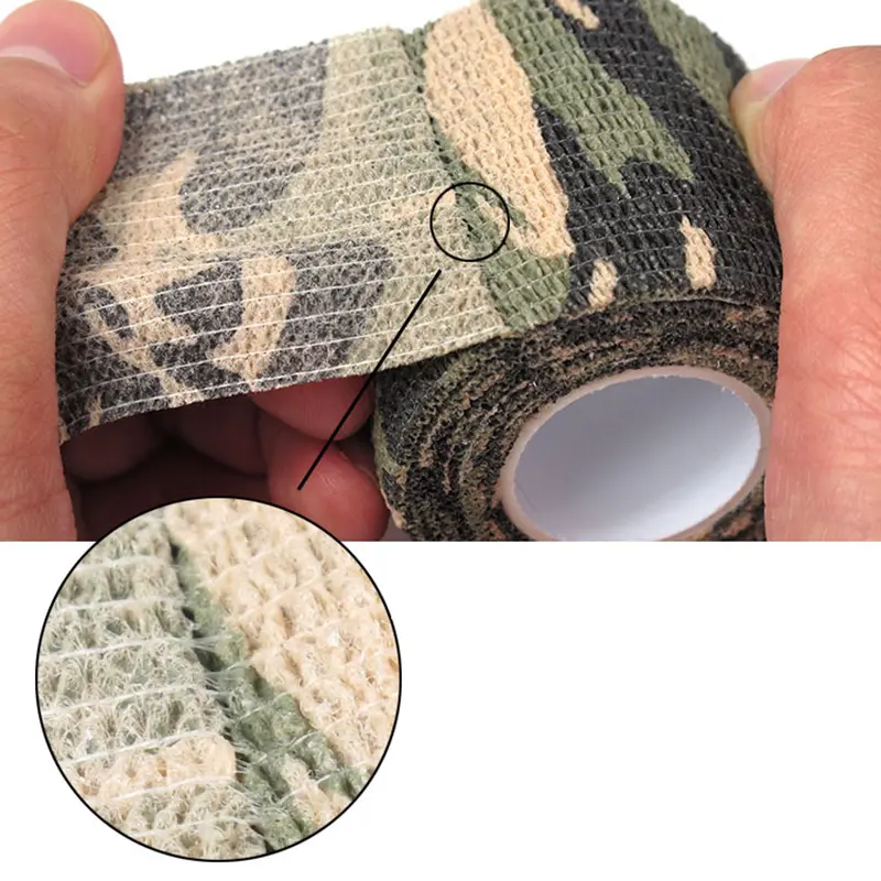 Retractable Camouflage Tape Non-woven Self-adhesive Camouflage Hunting Tree Stand Waterproof Stealth Tape Camo Cycling Stickers