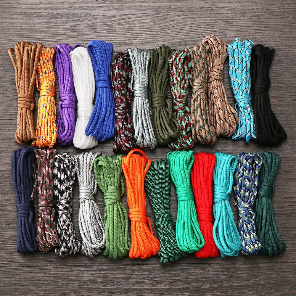10Meter 4mm Paracord Cord Lanyard Nylon Rope 7-Strand Lanyard Tent Ropes Survival Outdoor Camping Standard military Equipment