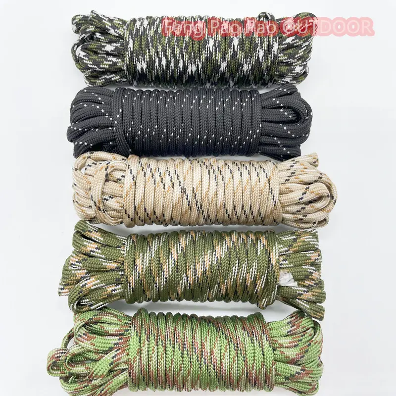 5 Meters Dia.4mm 7 Stand Cores Parachute Cord Lanyard Outdoor Camping Rope Climbing Hiking Survival Equipment Tent Accessories