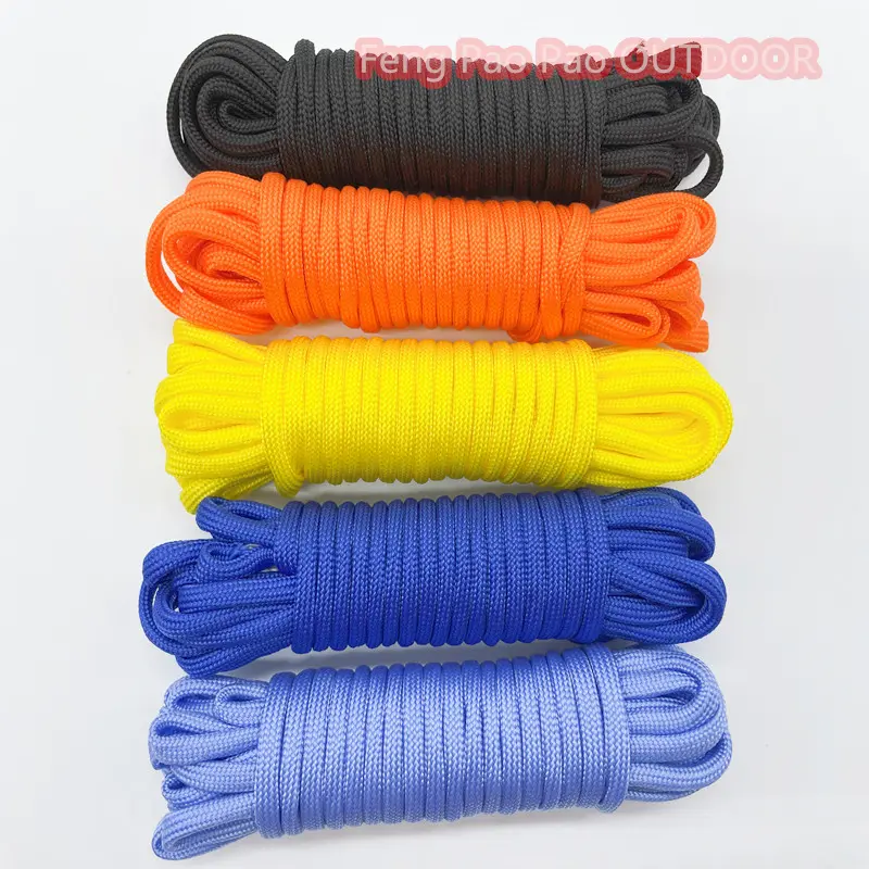 7 Cores 550 Paracord Cord 5 15 30 M Dia.4mm For Outdoor Camping Survival Lanyard Parachute Rope Hiking Tent Accessories