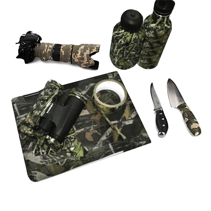 10m Camping Camouflage Tape Waterproof Gun Hunting Accessories Cotton Cloth+Hot-melt Outdoor Birds Watching Photographers Tape
