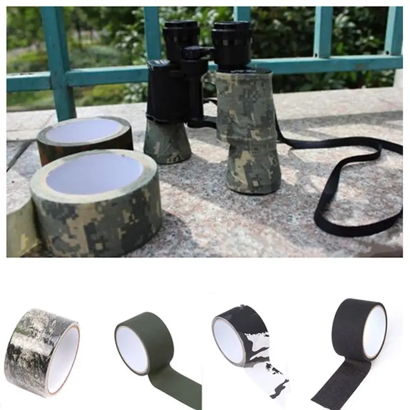 10m Camping Camouflage Tape Waterproof Gun Hunting Accessories Cotton Cloth+Hot-melt Outdoor Birds Watching Photographers Tape