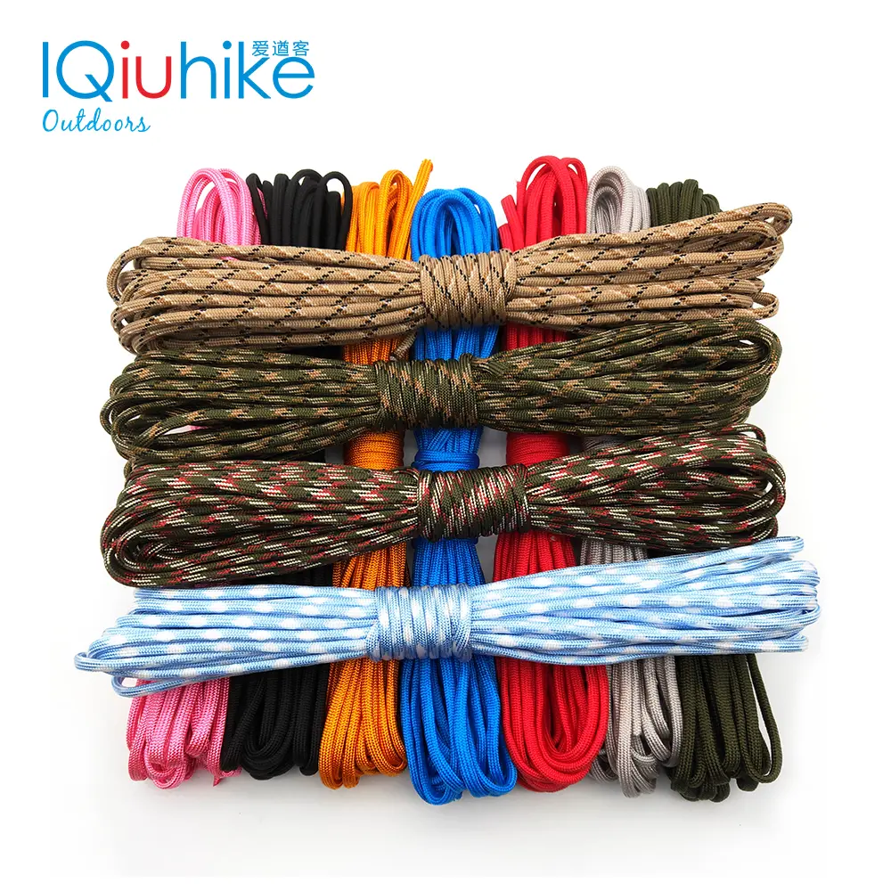5M，31M Paracord 550 Paracord Parachute Cord Lanyard Rope Mil Spec Type III 7 Strand Climbing Camping Survival Paracord