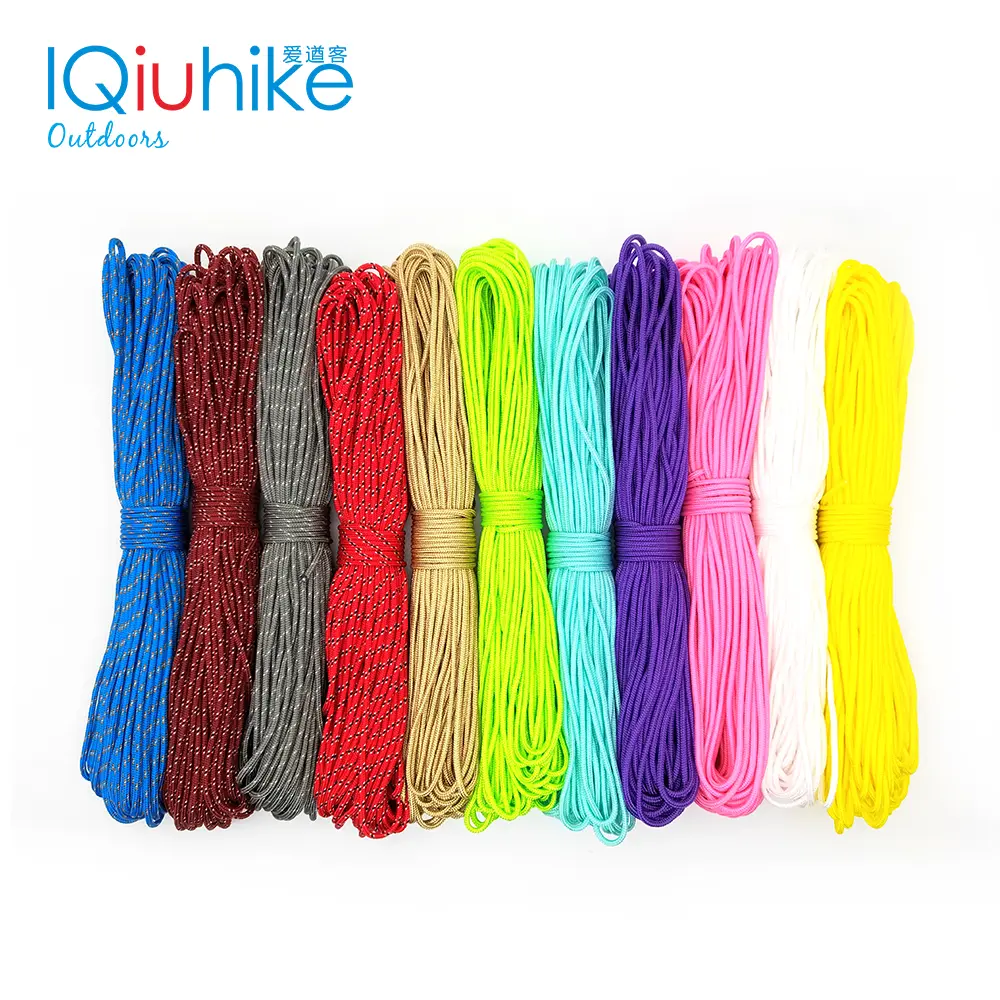 2mm Paracord 25FT 100FT Rope 1 Strand Paracorde Outdoor Survival Equipment Clothesline DIY Bracelet Wholesale