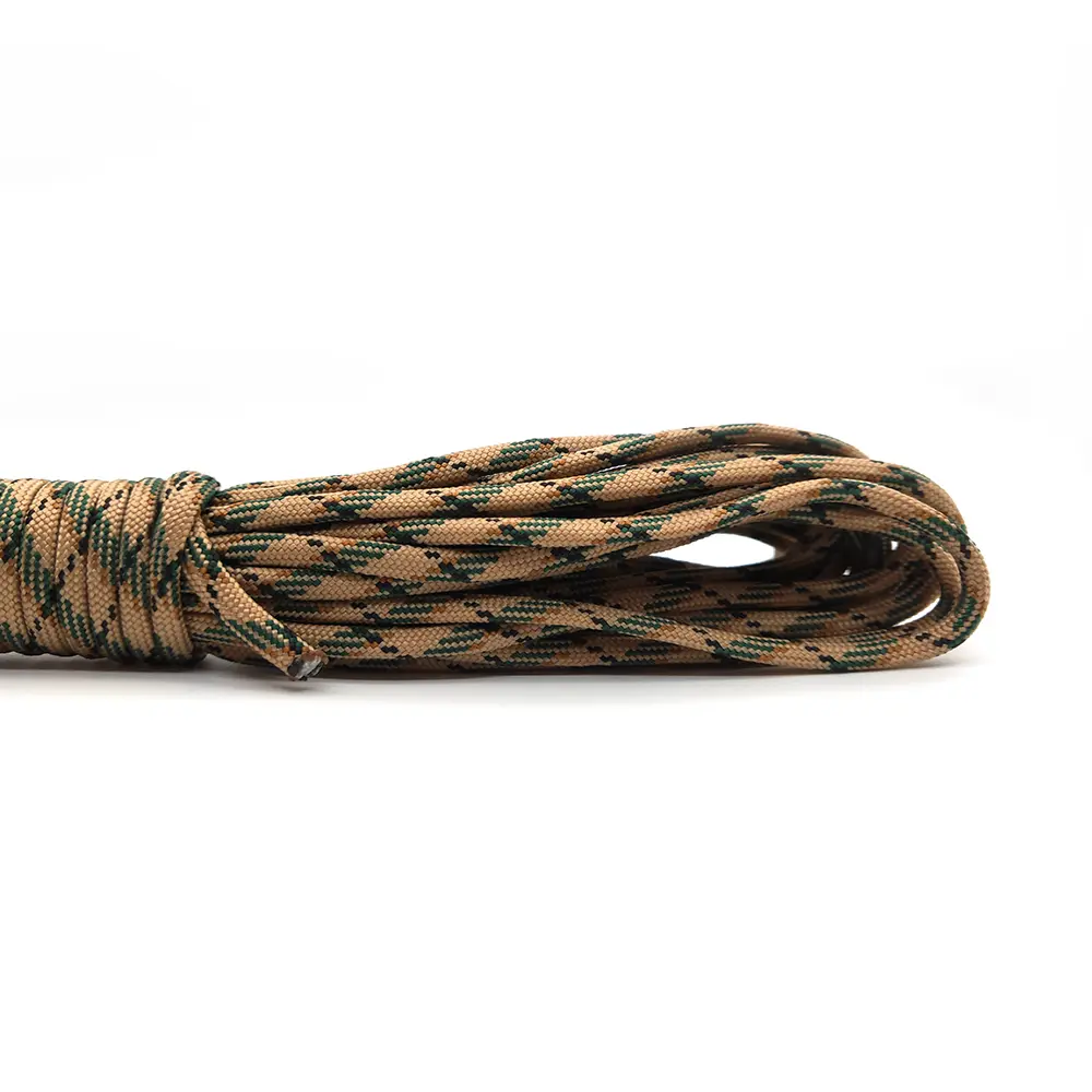 5M，31M Camouflage Paracord 550 Parachute Cord Lanyard Mil Spec Type III 7 Strand Camping Survival Equipment Tents R
