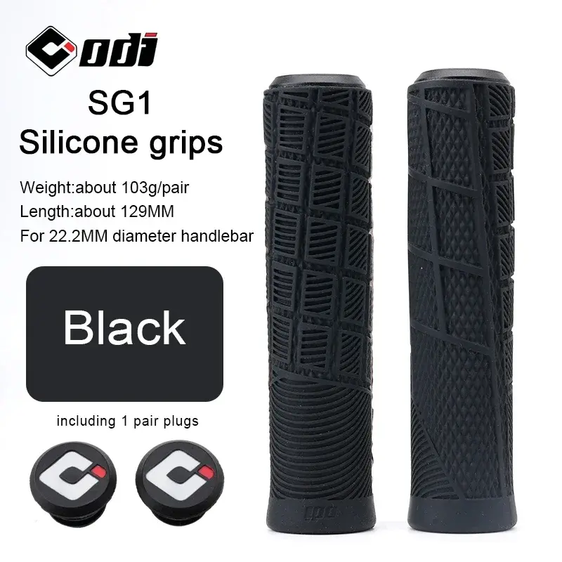 1pair MTB Silicone Bicycle Handlebar Grips Mountain Bike Grips BMX Fixie Bike Soft Grips Shockproof Cycling Parts Accessories