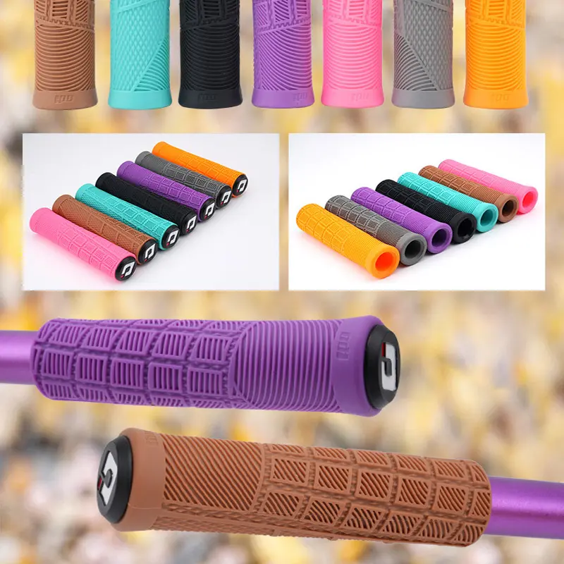 1pair MTB Silicone Bicycle Handlebar Grips Mountain Bike Grips BMX Fixie Bike Soft Grips Shockproof Cycling Parts Accessories