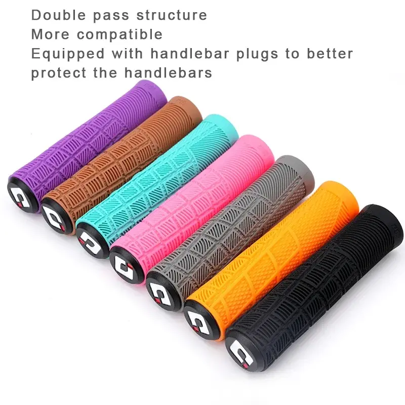 1pair MTB Silicone Bicycle Handlebar Grips Mountain Bike Grips BMX Fixie Bike Soft Grips Shockproof Cycling Parts Accessories