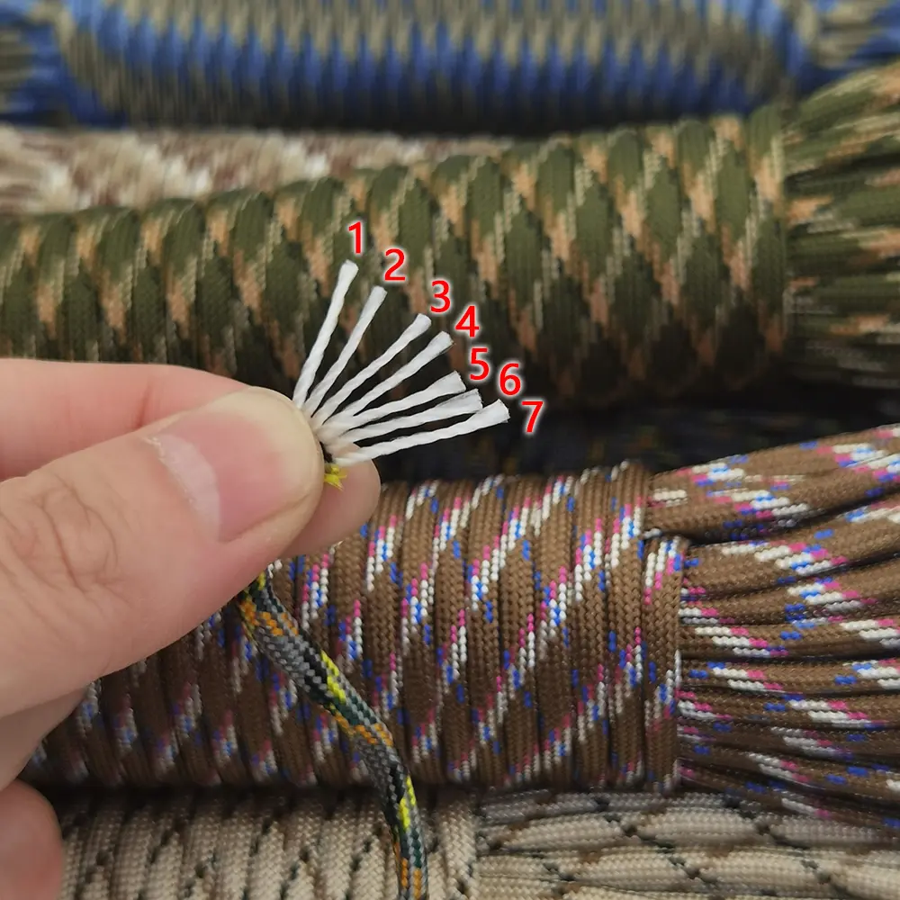 100FT Paracord 550 Paracord Parachute Cord Lanyard Rope Mil Spec Type III 7 Strand Climbing Camping Survival Paracord